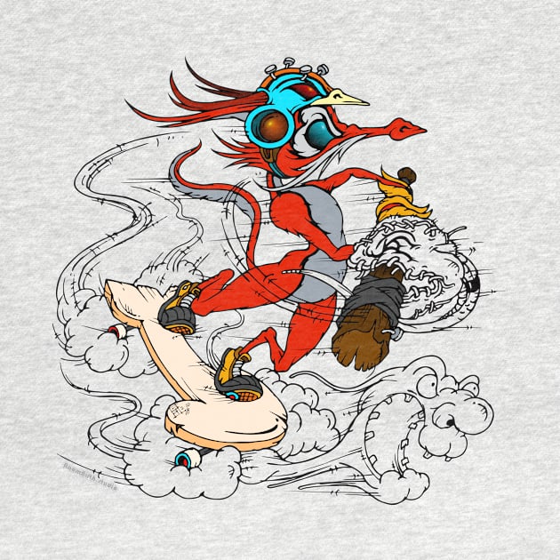 skater fox t-shirt 5 by roombirth